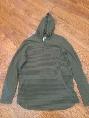 House of CB Olive Green Hooded Long Sleeve Shirt